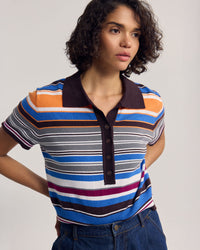 Dina Stripe Polo WOMENS KNITWEAR