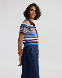 Dina Stripe Polo WOMENS KNITWEAR
