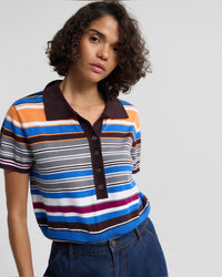 Dina Stripe Polo WOMENS KNITWEAR