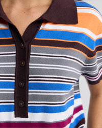 Dina Stripe Polo WOMENS KNITWEAR