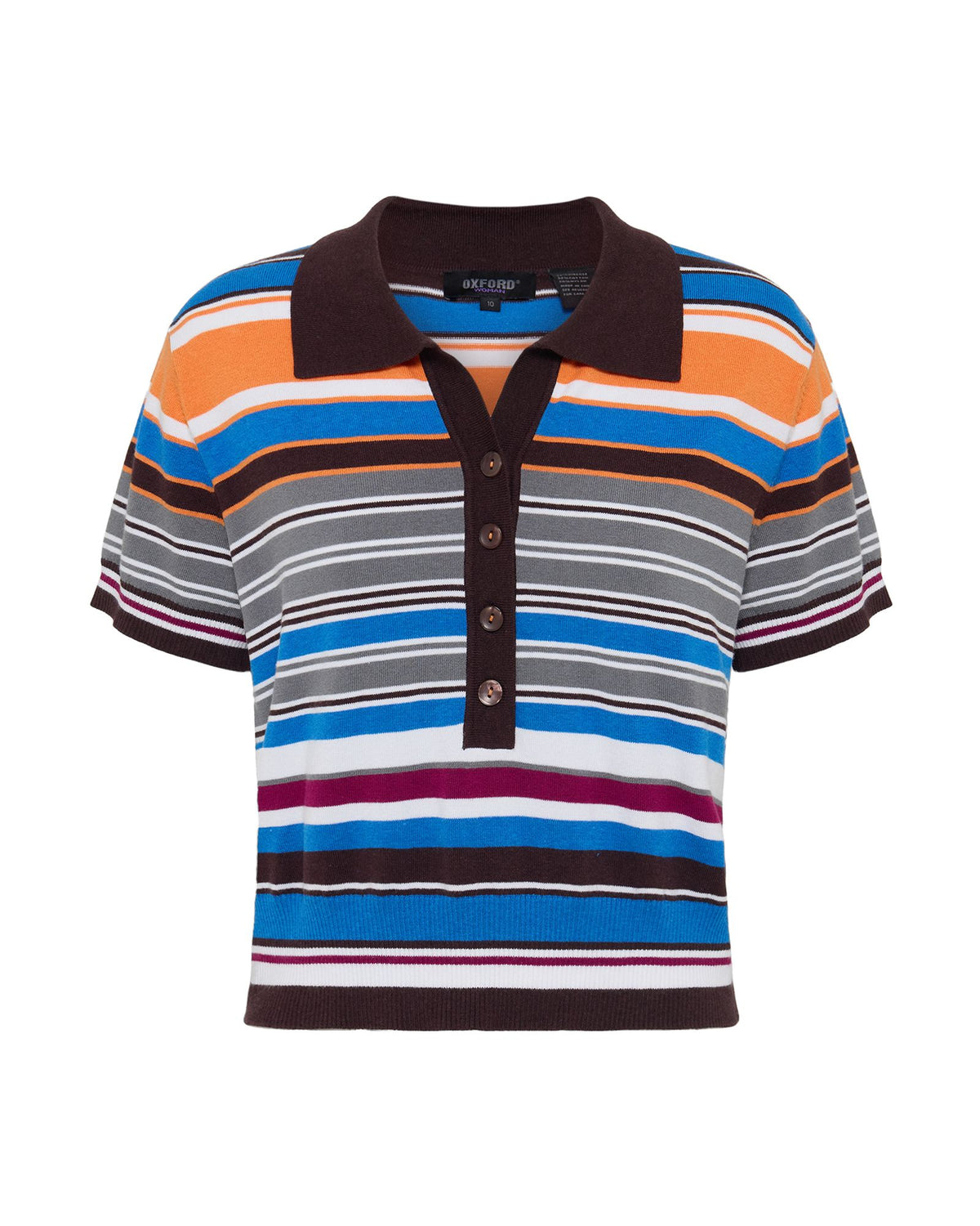 Dina Stripe Polo WOMENS KNITWEAR