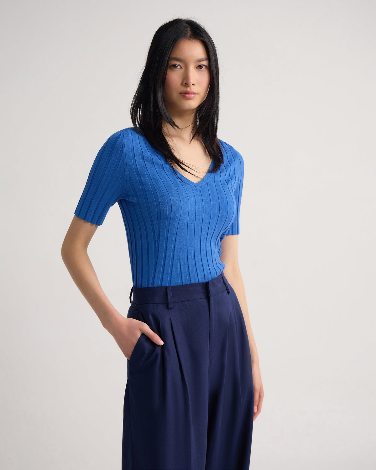 Lucy Rib V-Neck Knit WOMENS KNITWEAR