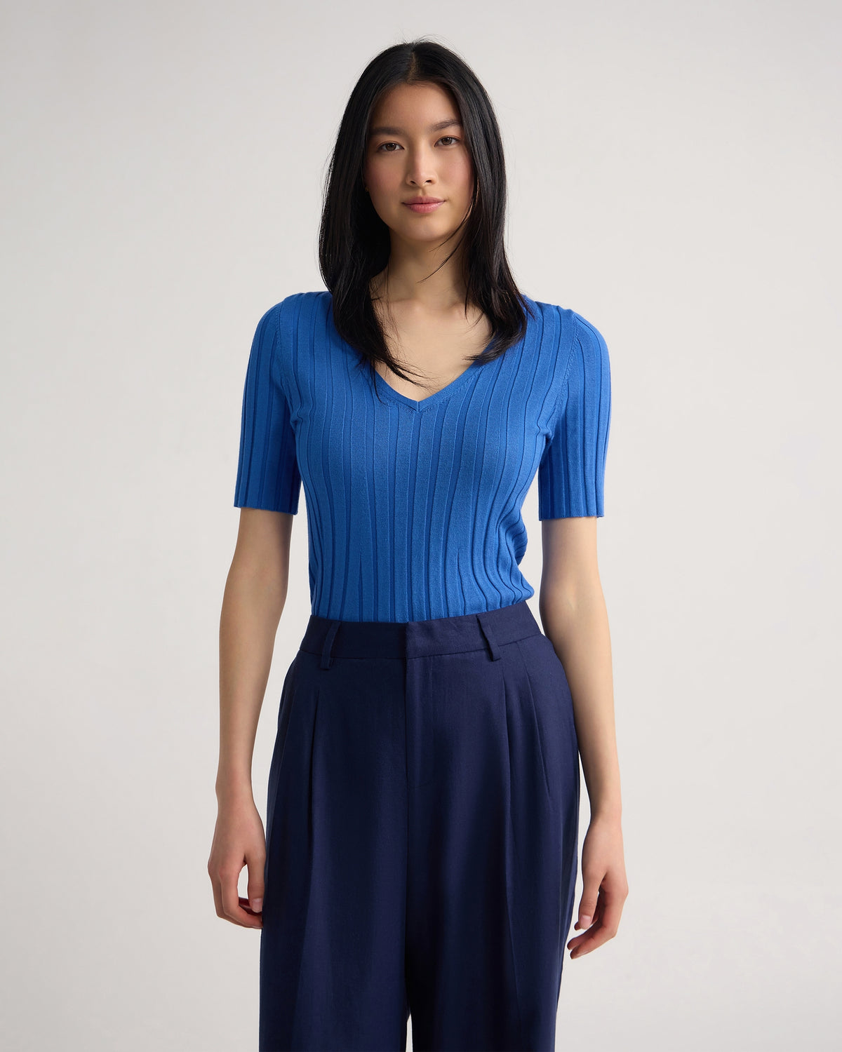 Lucy Rib V-Neck Knit WOMENS KNITWEAR