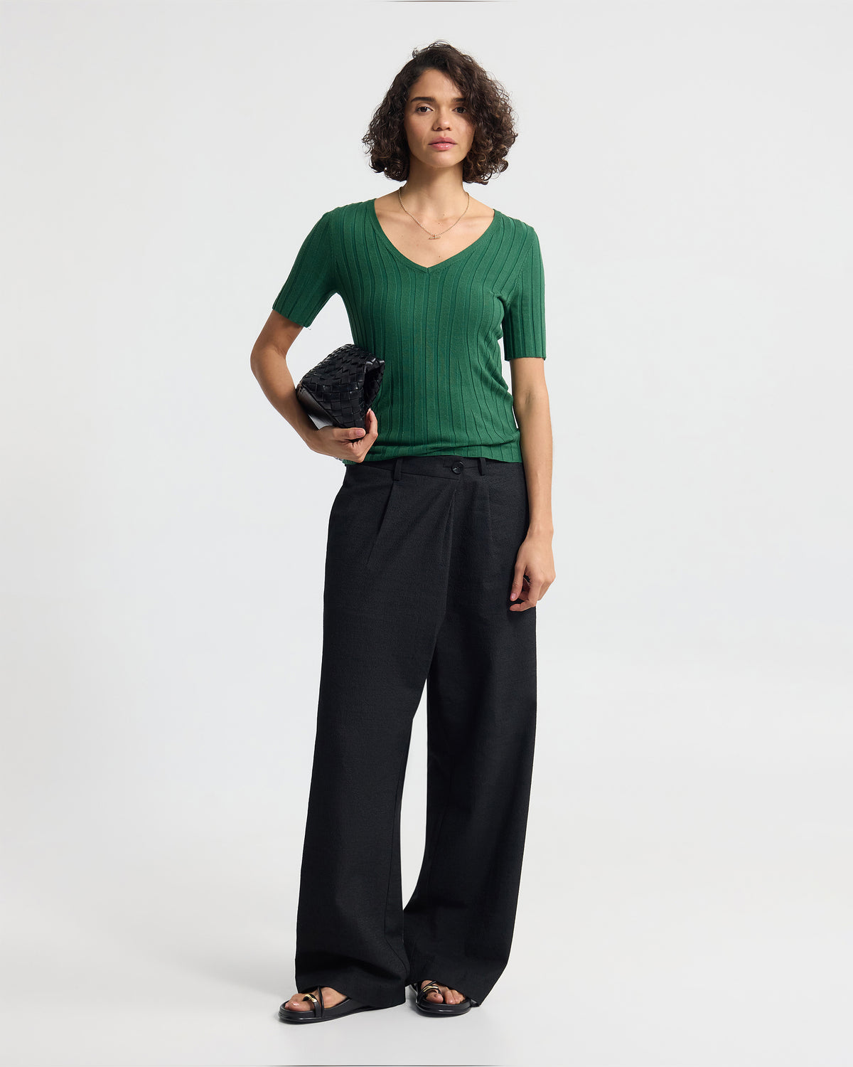 Lucy Rib V-Neck Knit WOMENS KNITWEAR