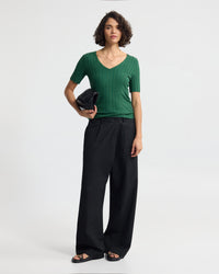 Lucy Rib V-Neck Knit WOMENS KNITWEAR