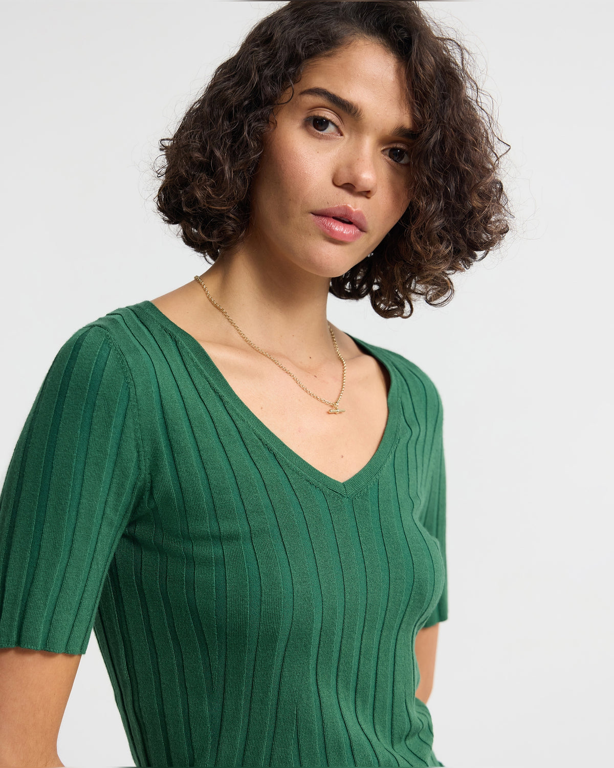 Lucy Rib V-Neck Knit WOMENS KNITWEAR