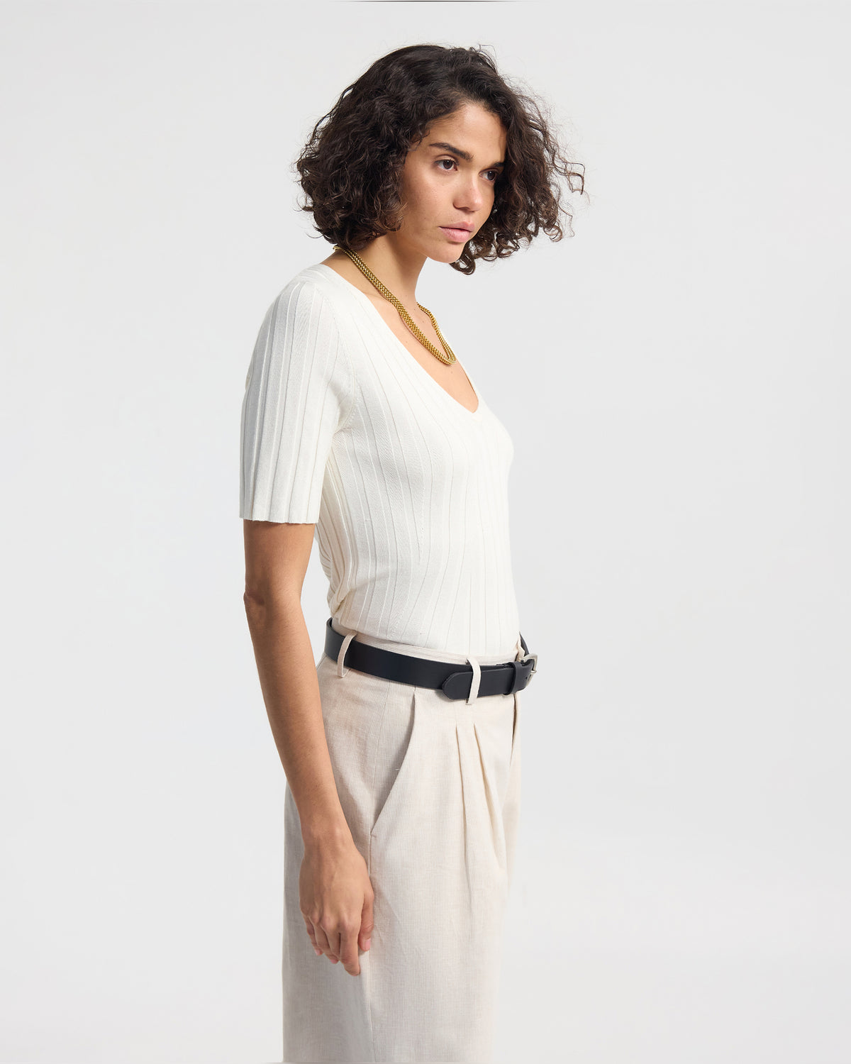 Lucy Rib V-Neck Knit WOMENS KNITWEAR