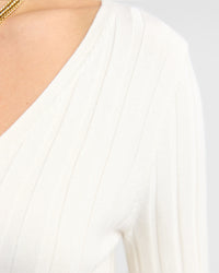 Lucy Rib V-Neck Knit WOMENS KNITWEAR