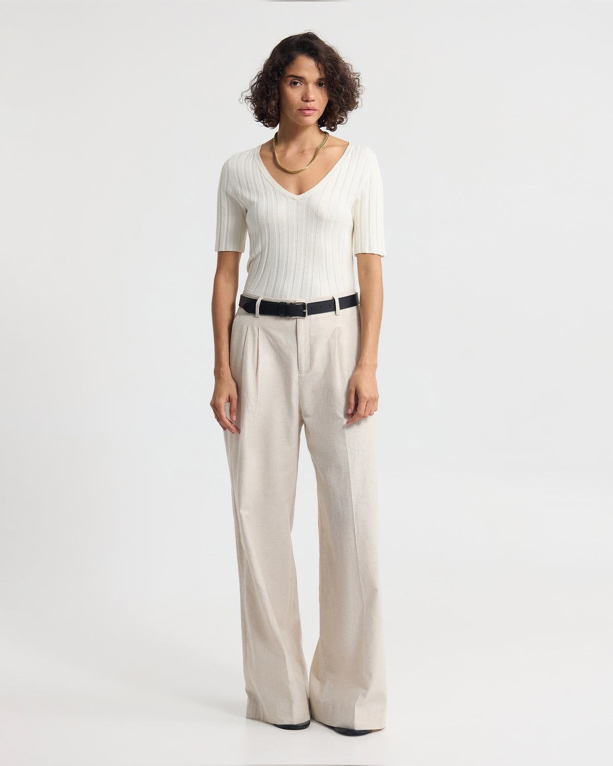 Lucy Rib V-Neck Knit WOMENS KNITWEAR