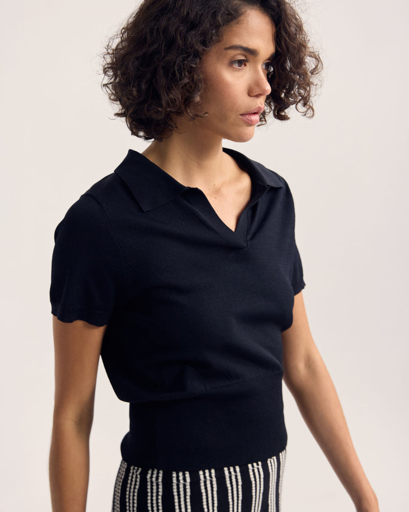 Daphne Short Sleeve Polo WOMENS KNITWEAR