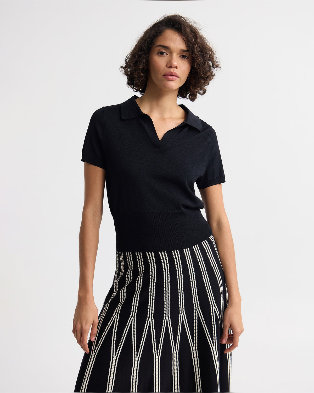 Daphne Short Sleeve Polo WOMENS KNITWEAR