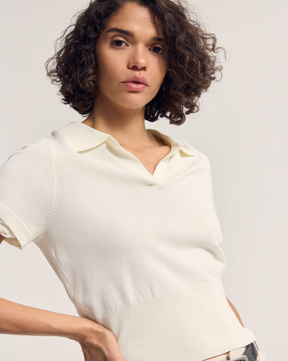 Daphne Short Sleeve Polo WOMENS KNITWEAR