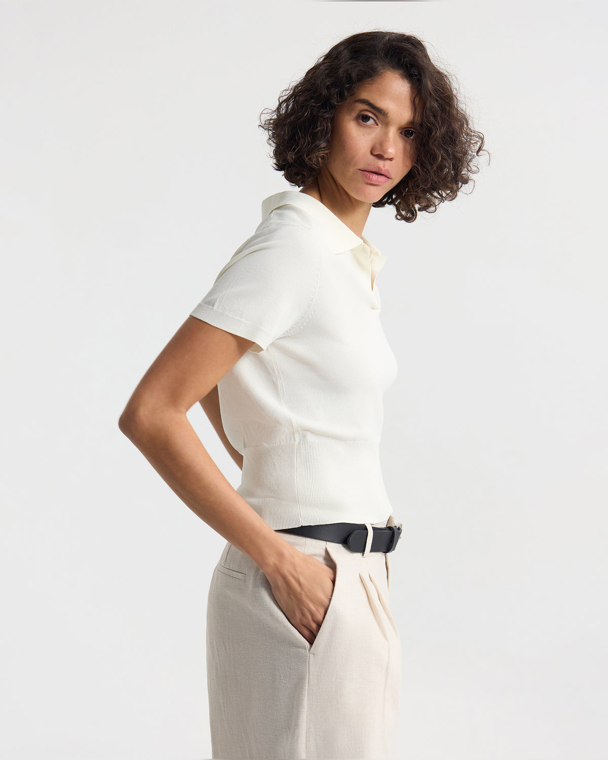 Daphne Short Sleeve Polo WOMENS KNITWEAR