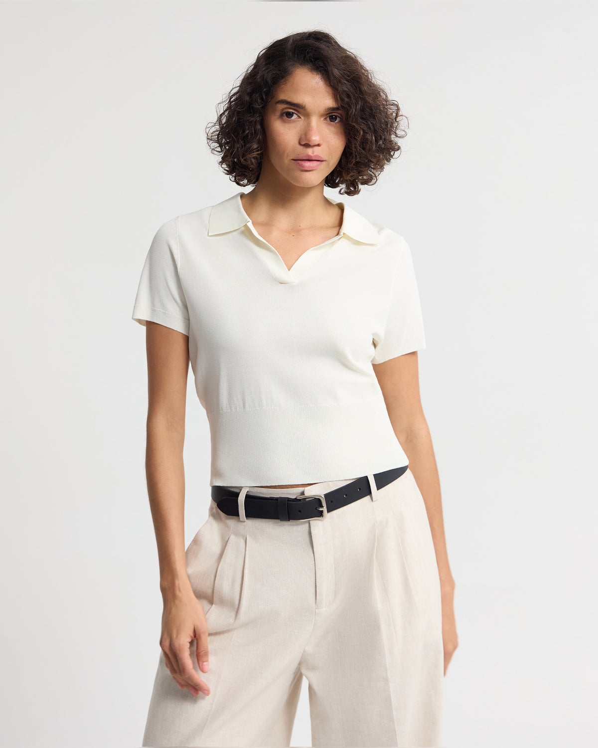 Daphne Short Sleeve Polo WOMENS KNITWEAR
