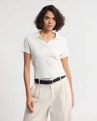 Daphne Short Sleeve Polo WOMENS KNITWEAR