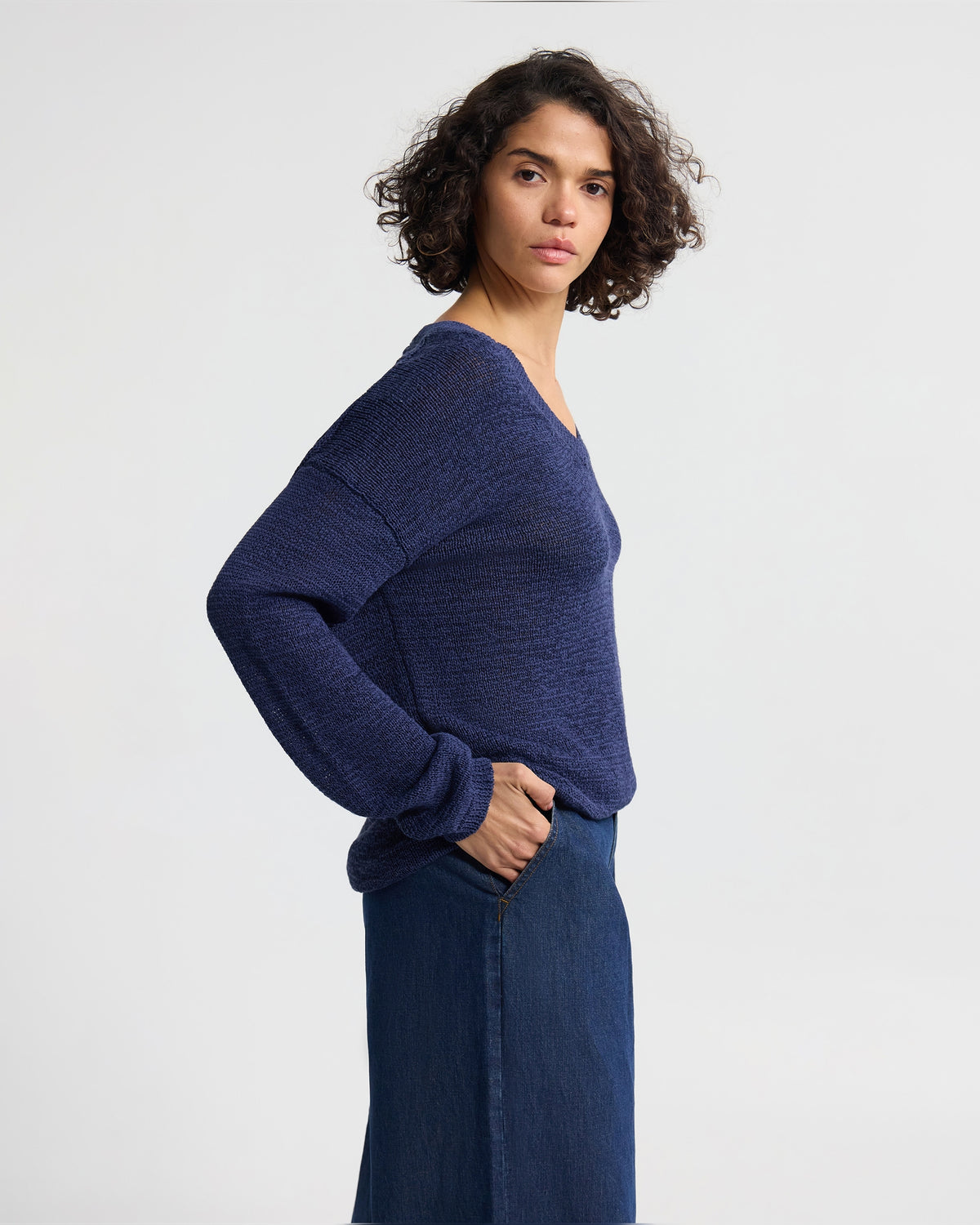 Fleur Chunky V-Neck Knit WOMENS KNITWEAR