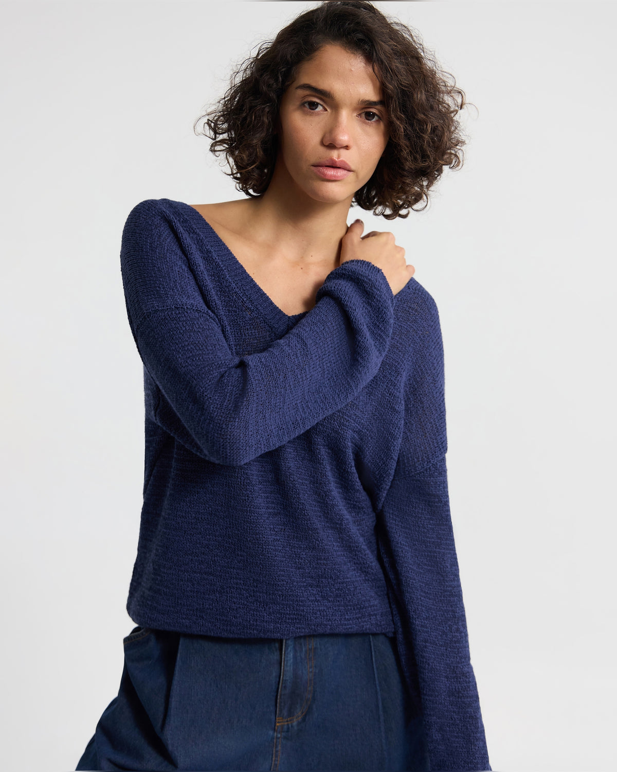 Fleur Chunky V-Neck Knit WOMENS KNITWEAR