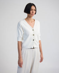 Monica Puffer Sleeve Cardigan WOMENS KNITWEAR