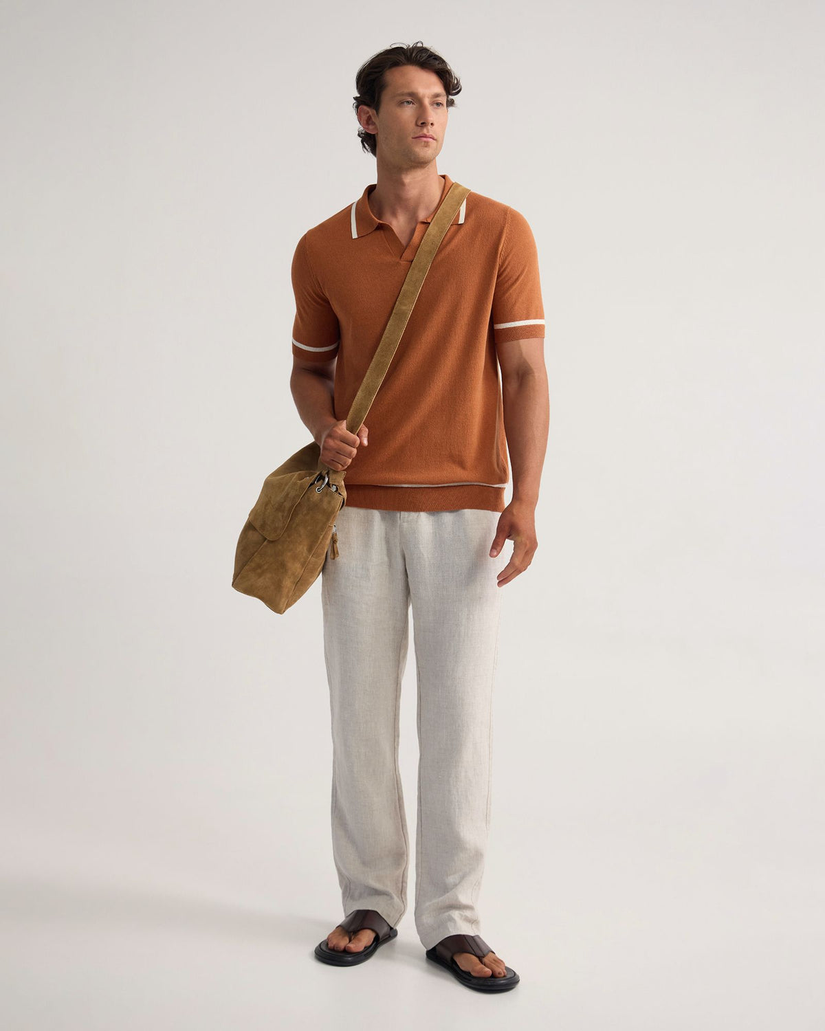 Vito Linen Blend Polo With Tipping MENS KNITWEAR