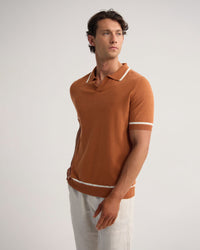 Vito Linen Blend Polo With Tipping MENS KNITWEAR