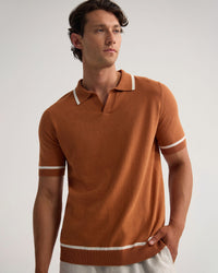 Vito Linen Blend Polo With Tipping MENS KNITWEAR