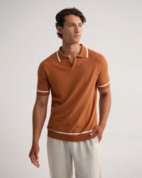 Vito Linen Blend Polo With Tipping MENS KNITWEAR