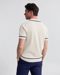 Vito Linen Blend Polo With Tipping