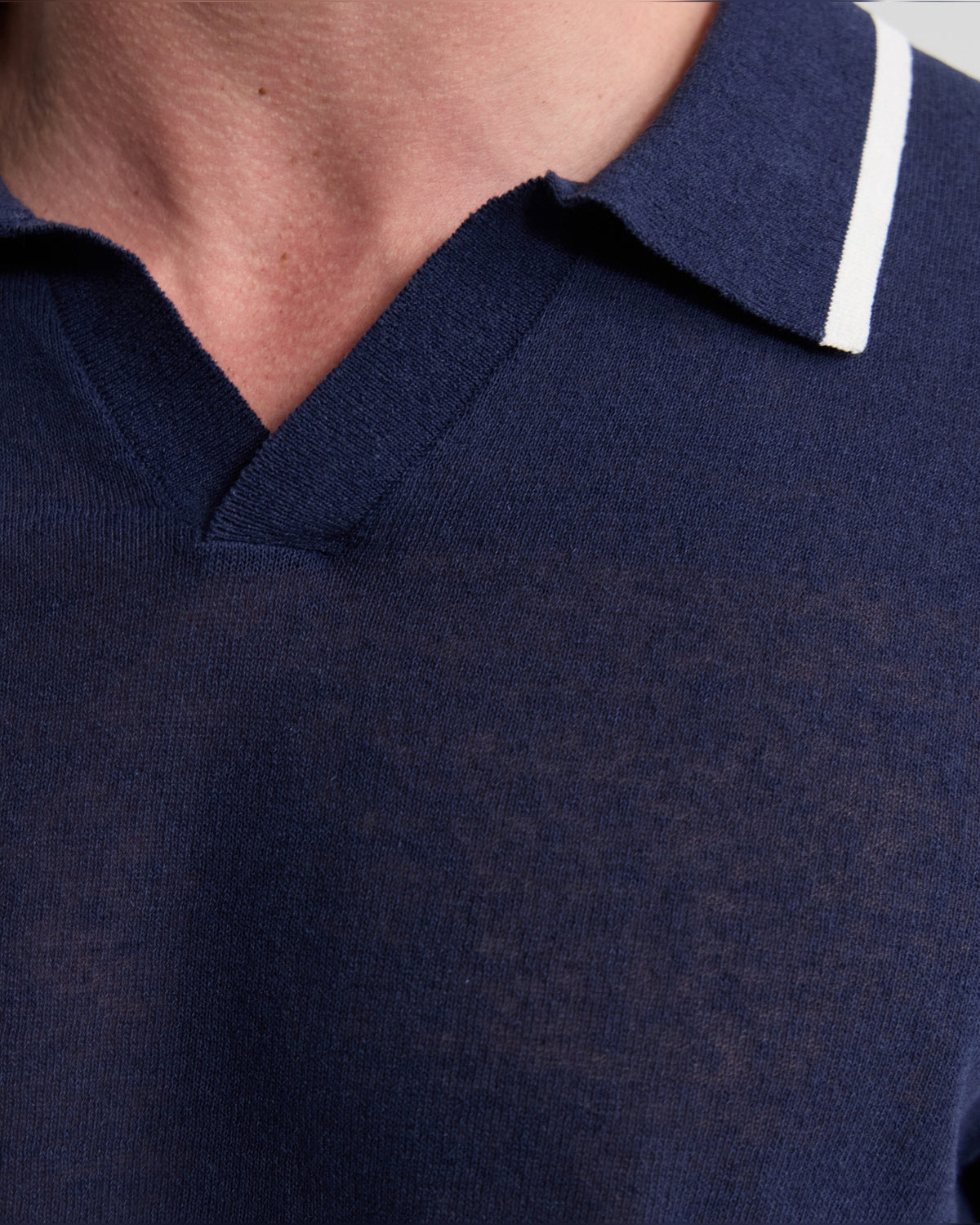 Vito Linen Polo With Tipping MENS KNITWEAR