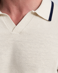 Vito Linen Blend Polo With Tipping