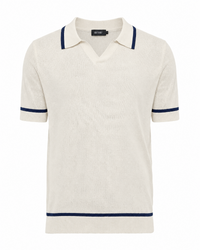 Vito Linen Blend Polo With Tipping