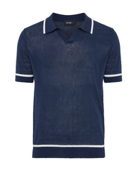 Vito Linen Polo With Tipping MENS KNITWEAR