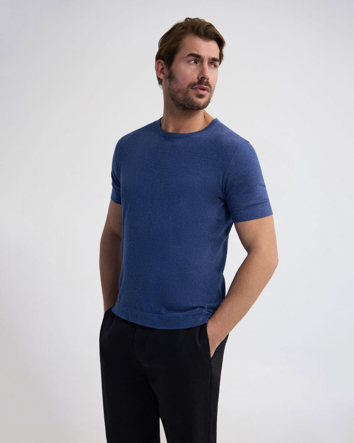Theodore Crew Neck Knitted T-Shirt MENS KNITWEAR