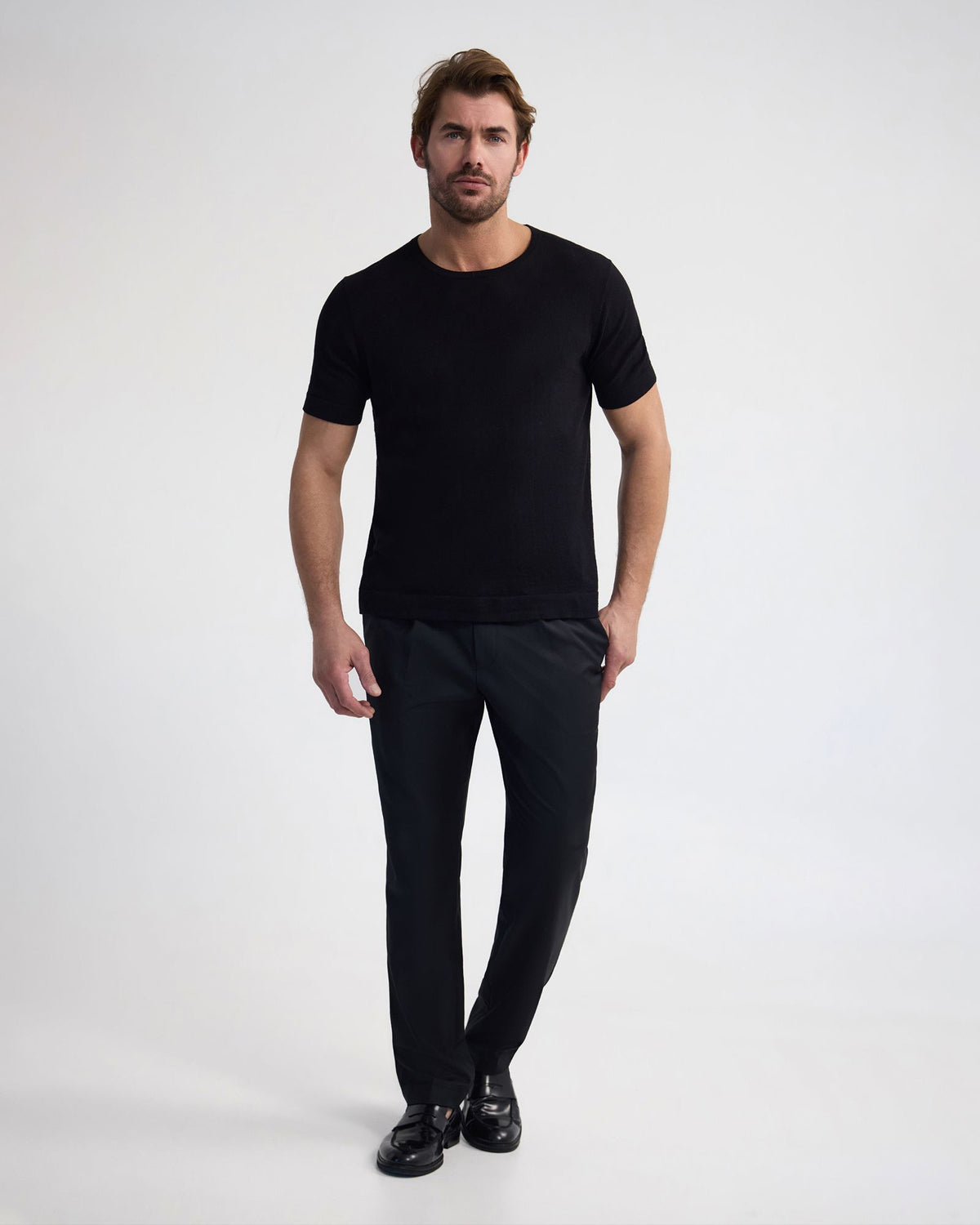 Theodore Crew Neck Knitted T-Shirt MENS KNITWEAR
