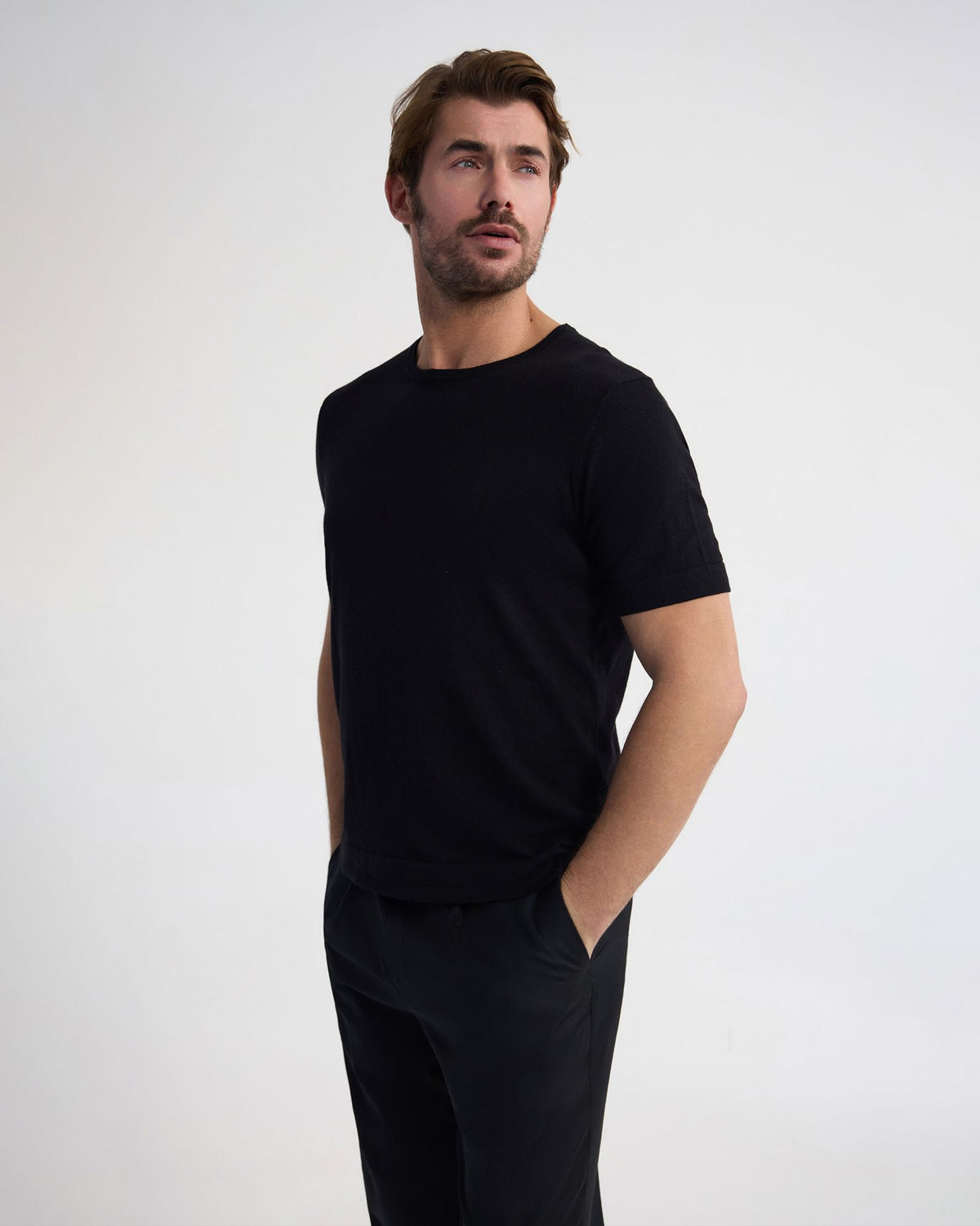 Theodore Crew Neck Knitted T-Shirt MENS KNITWEAR
