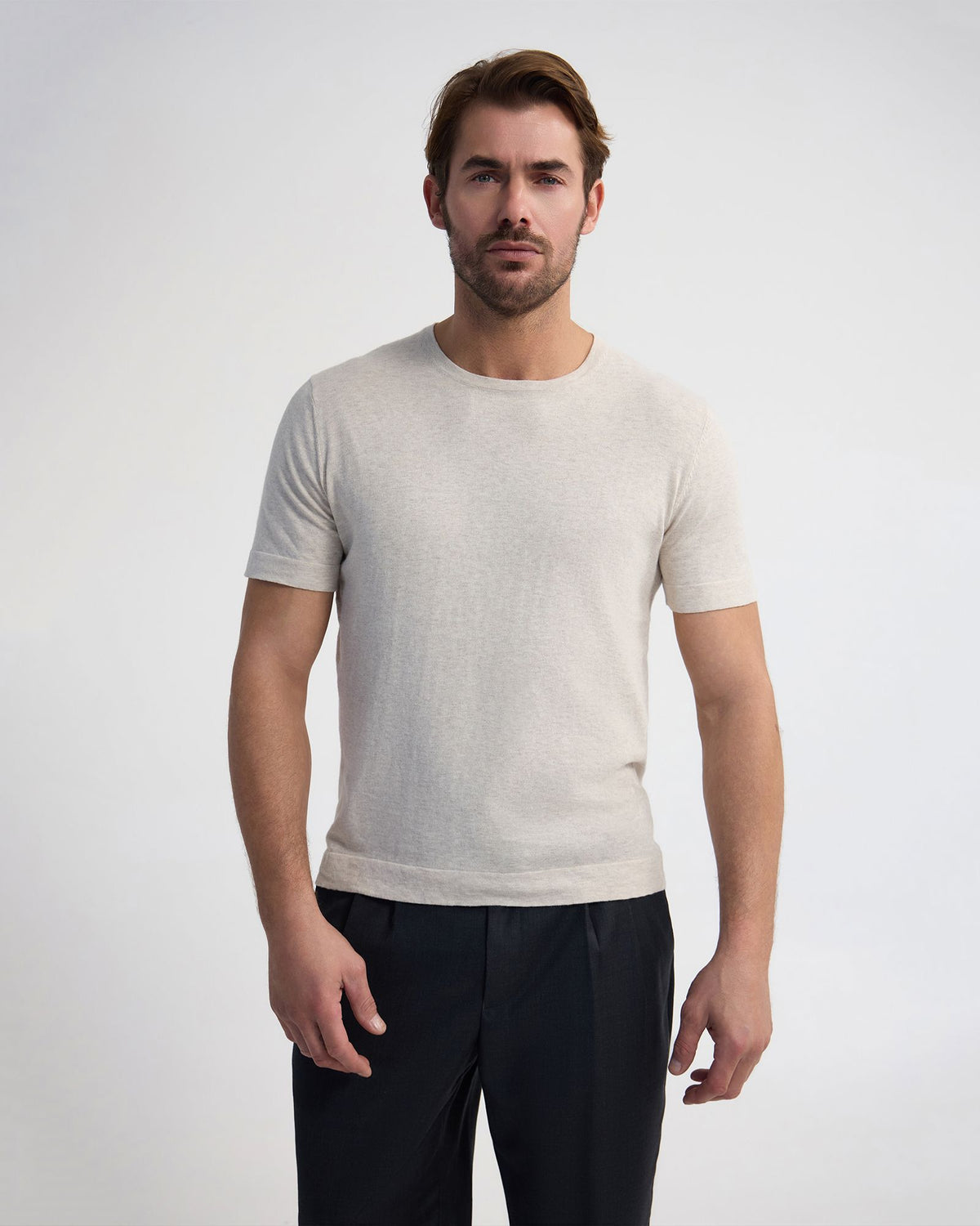 Theodore Crew Neck Knitted T-Shirt MENS KNITWEAR