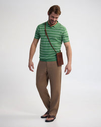 Basey Linen Blend Striped Polo MENS KNITWEAR