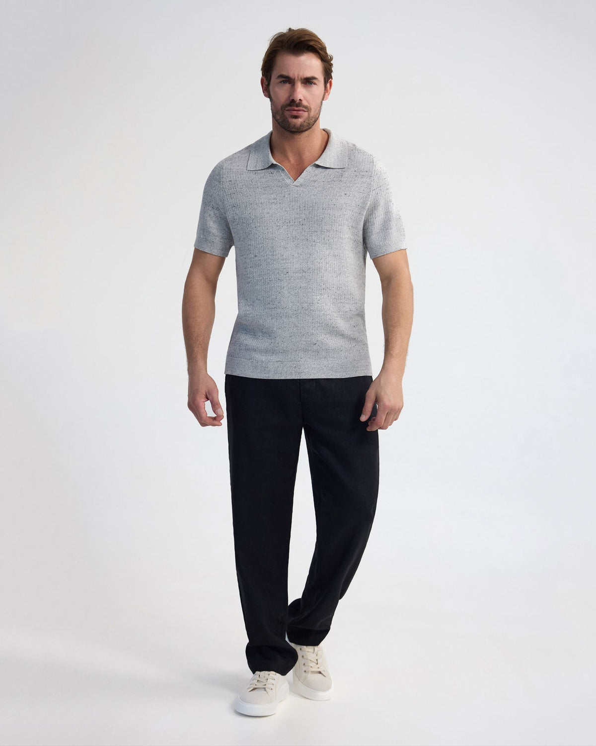 Marc Ribbed Polo MENS KNITWEAR