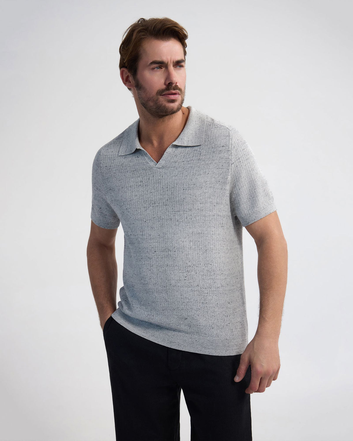 Marc Ribbed Polo MENS KNITWEAR