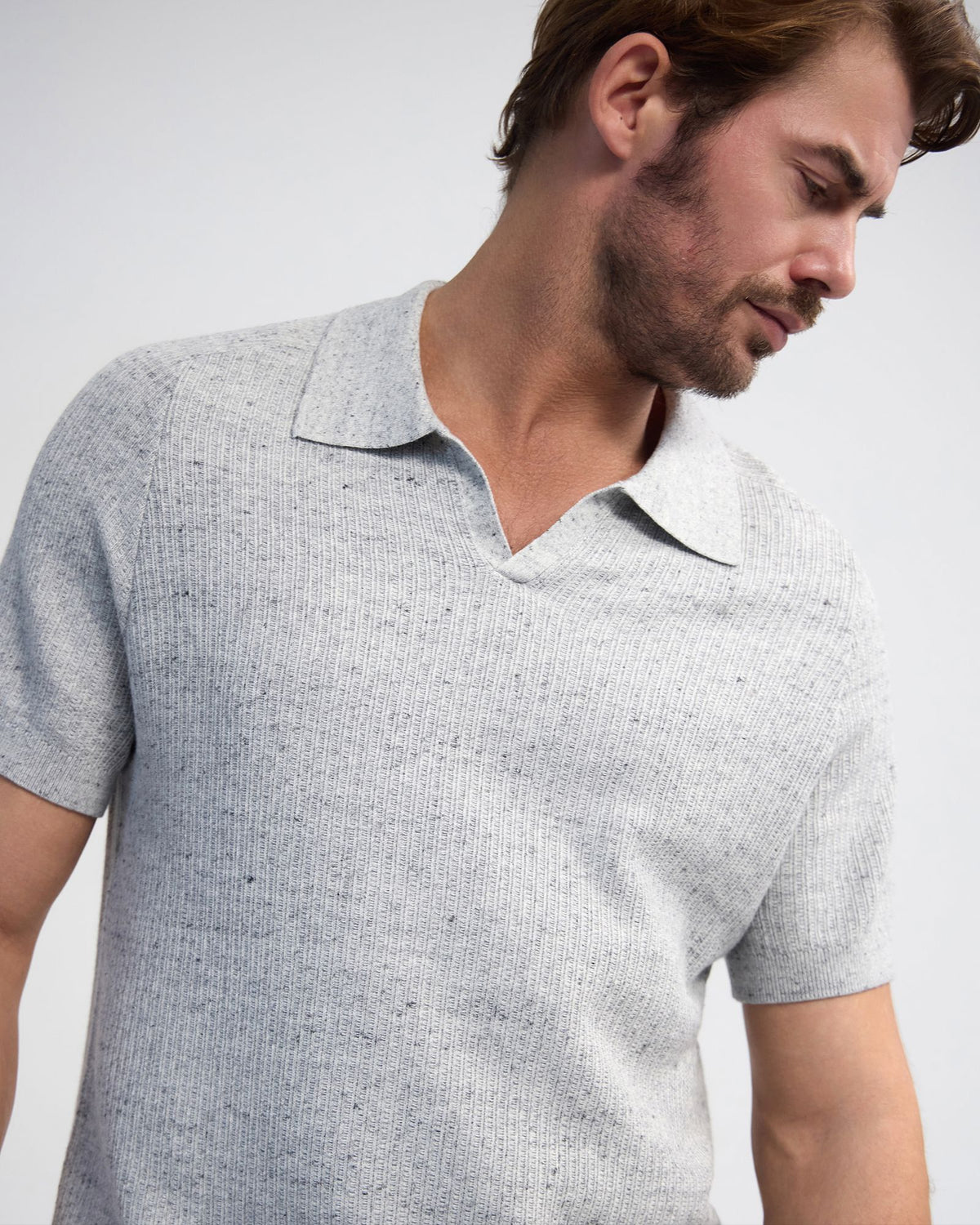 Marc Ribbed Polo MENS KNITWEAR