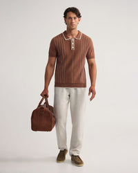 Roman Piping Trim Knitted Polo MENS KNITWEAR