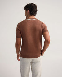 Roman Piping Trim Knitted Polo MENS KNITWEAR