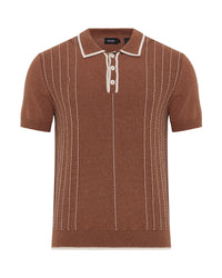 Roman Piping Trim Knitted Polo MENS KNITWEAR