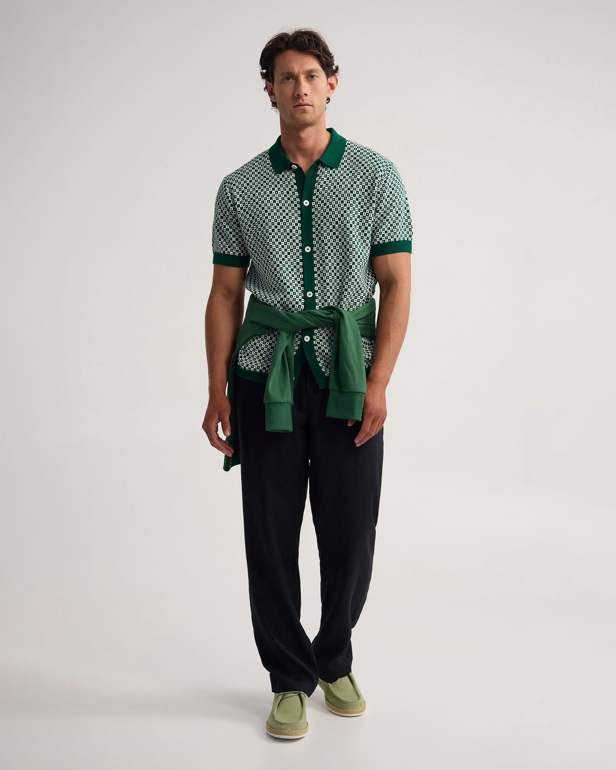 Jacob Jacquard Polo MENS KNITWEAR