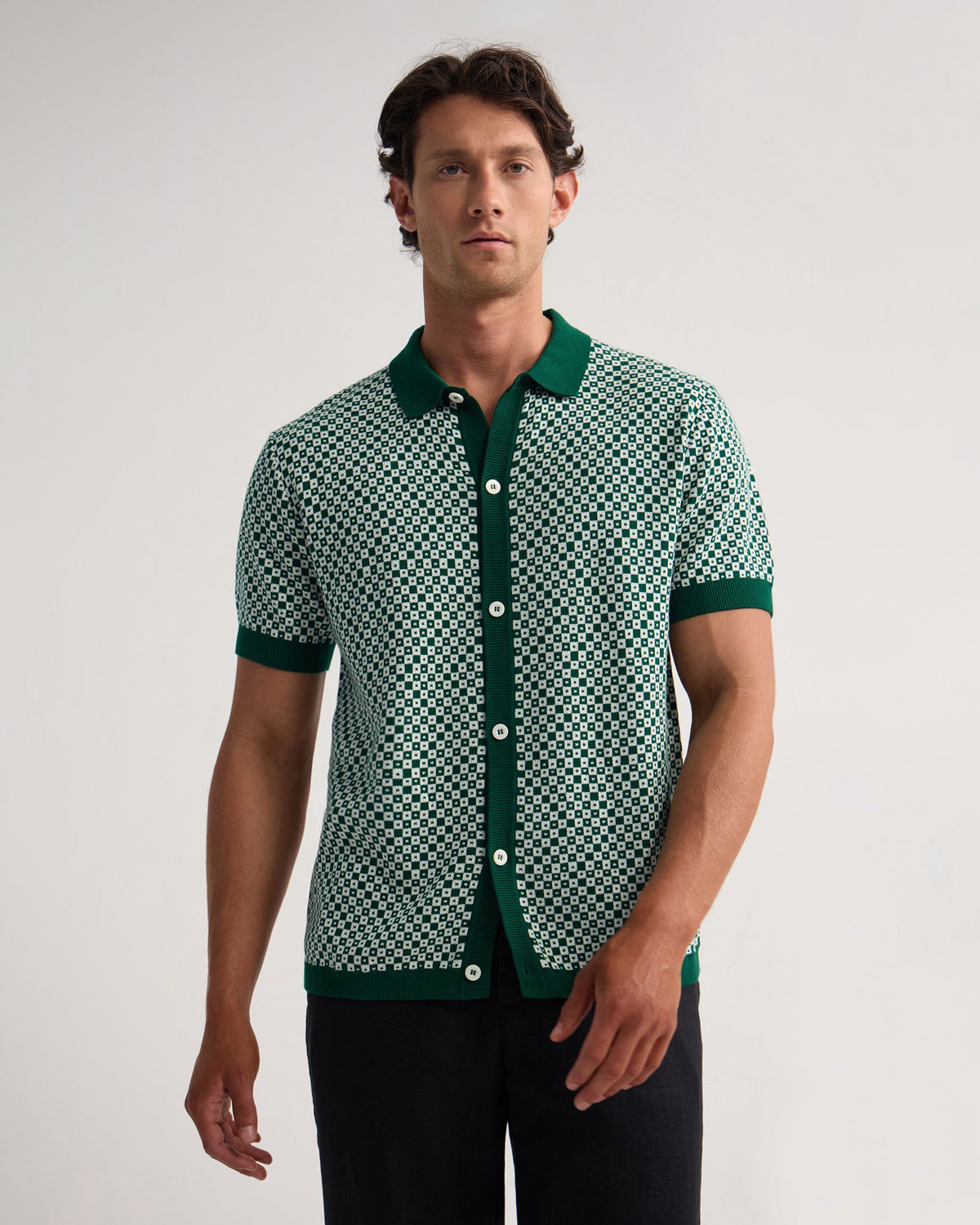 Jacob Jacquard Polo MENS KNITWEAR