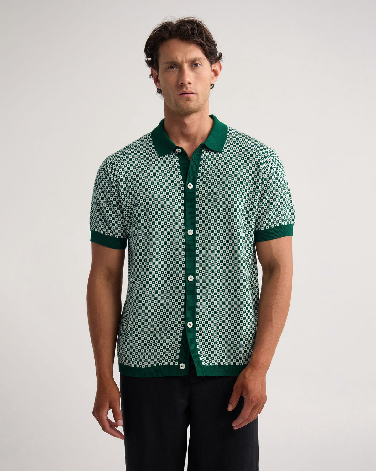 Jacob Jacquard Polo MENS KNITWEAR