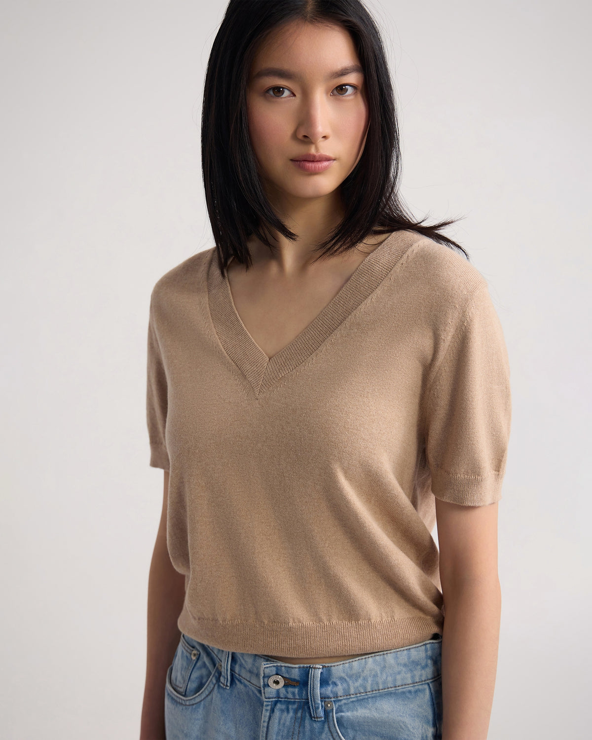 Charlotte Cashmere Blend V-Neck WOMENS KNITWEAR