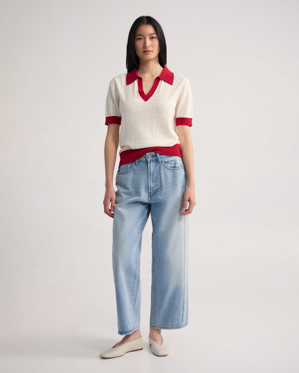Aimee Pointelle Polo