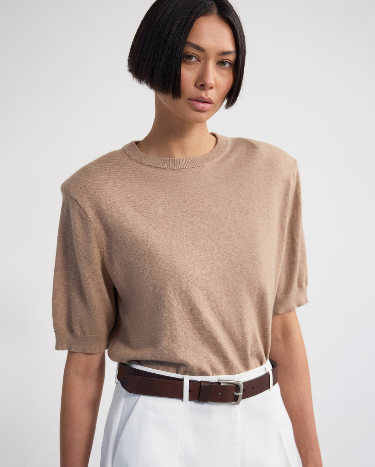 Leeta Cashmere Blend Shldr Pad Knit WOMENS KNITWEAR