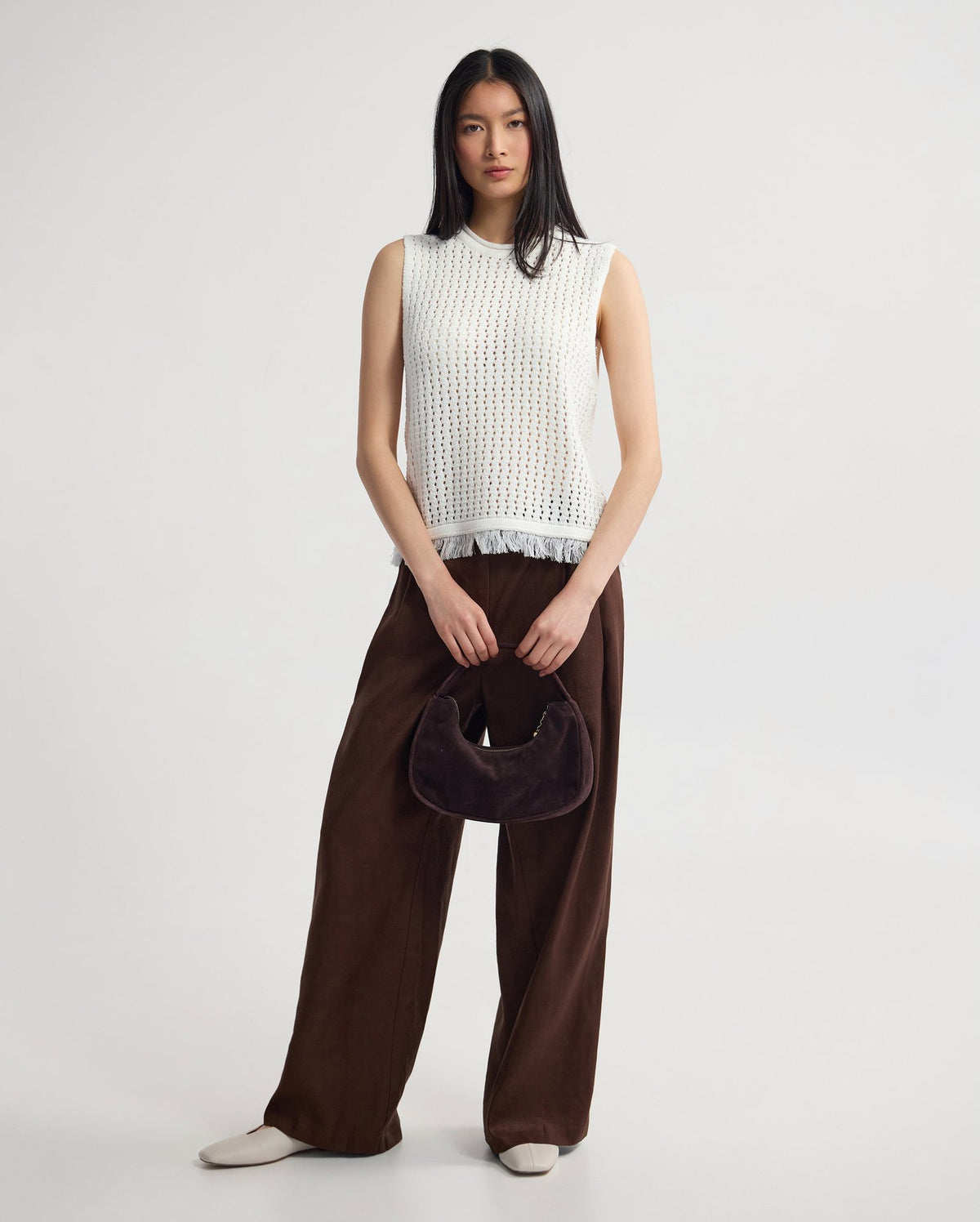Lily Knitted Fringe Tank