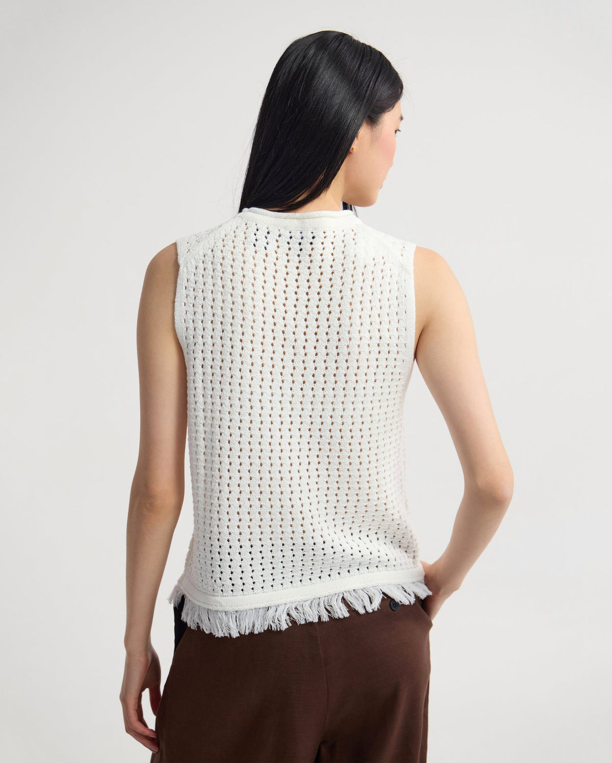 Lily Knitted Fringe Tank